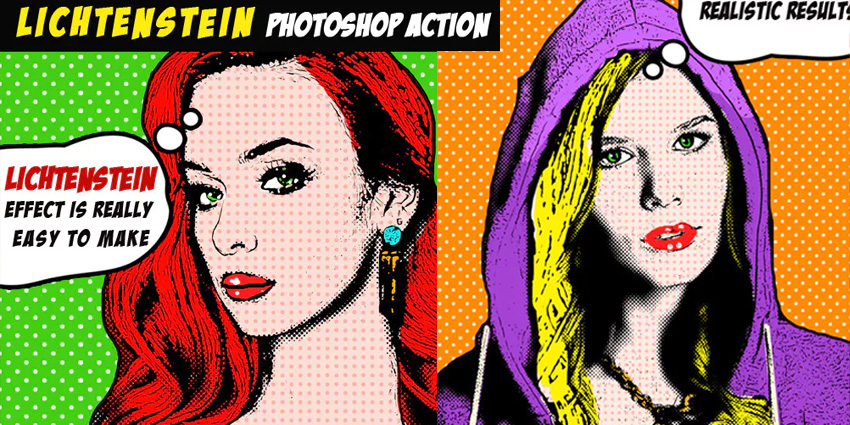 Pop Art Lichtenstein Photoshop Action