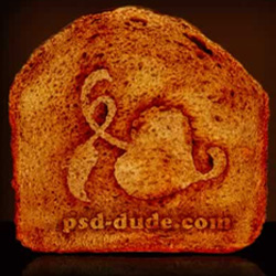 Quick Tip Add A Toasted Logo To a Piece of Bread