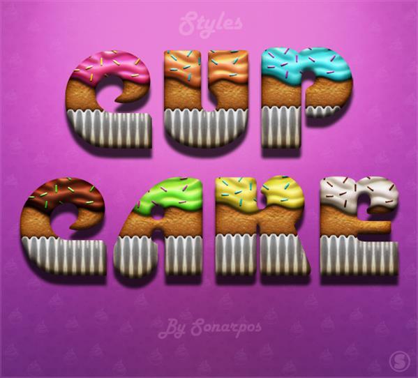 Cupcake Photoshop Styles Freebie