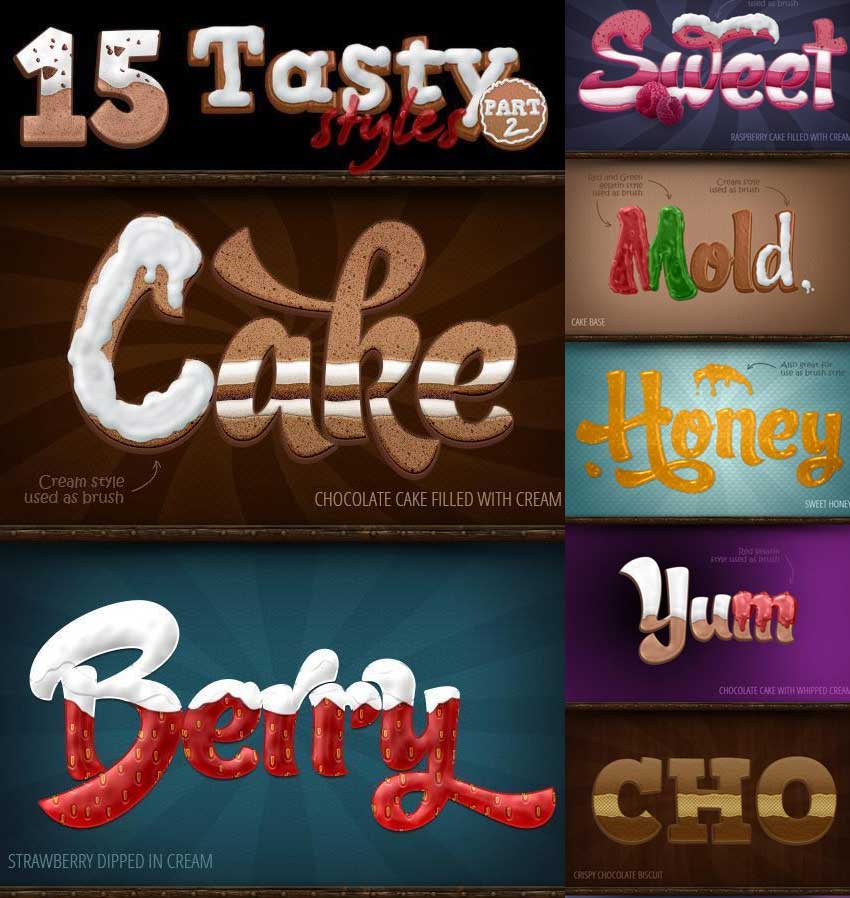 Sweet and Tasty Photoshop Styles
