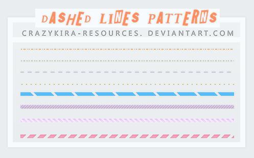 Dashed and Dotted Line Pattern Set for Photoshop