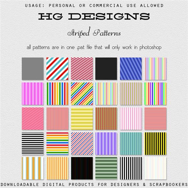 Striped Photoshop Patterns by cesstrelle photoshop resource collected by psd-dude.com from deviantart