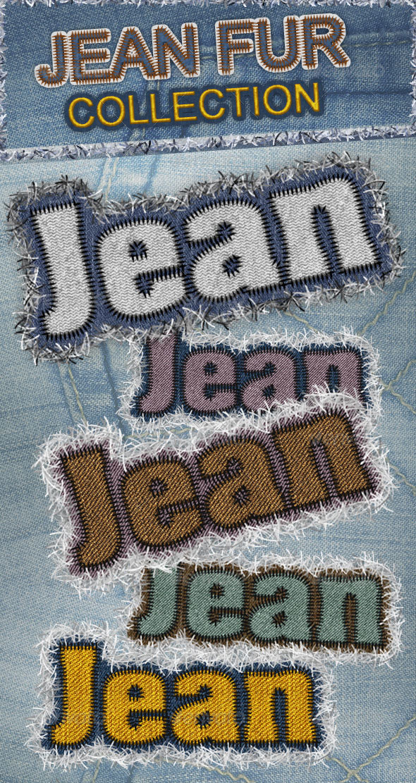 Jeans and Fur Fabric Photoshop Creator
