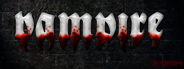 Bloody Vampire Photoshop Text Style