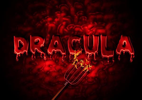 Dracula bloody text effect in photoshop
