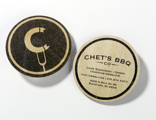 Chets BBQ ID and business card by  photoshop resource collected by psd-dude.com from Behance Network