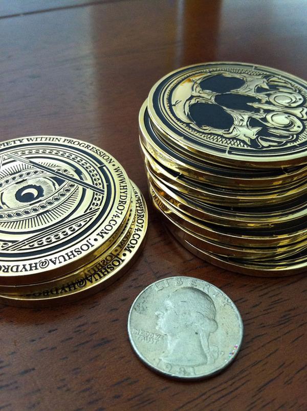 Hydro74 New Business Cards coins by  photoshop resource collected by psd-dude.com from Behance Network