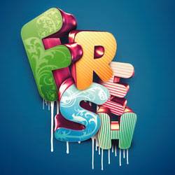 3D <span class='searchHighlight'>Typography</span> Text Effects Photoshop Tutorials psd-dude.com Resources