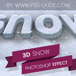<span class='searchHighlight'>3D</span> Snow Photoshop Style with Free PSD psd-dude.com Resources