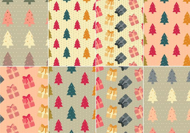 Free Vintage Christmas Patterns for Photoshop