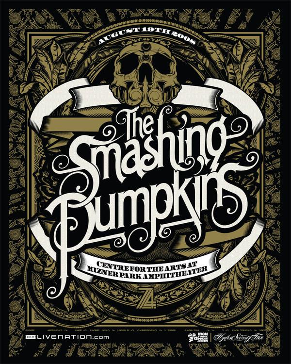 Smashing Pumpkins Poster by Joshua M. Smith; photoshop resource collected by psd-dude.com from Behance Network
