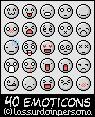 40
 Emoticons Pack by lassurdoinpersona photoshop resource collected by psd-dude.com from deviantart