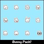 Bunny
 Pack by KlauS92 photoshop resource collected by psd-dude.com from deviantart