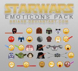 StarWars
 Emoticons Pack by brianb photoshop resource collected by psd-dude.com from deviantart