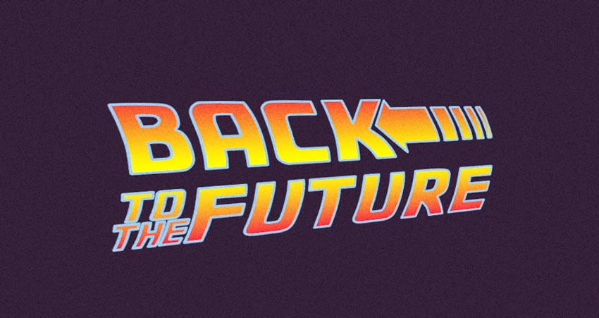 Back to the Future Text Effect