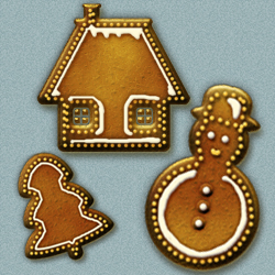 Gingerbread Icons for <span class='searchHighlight'>Christmas</span> psd-dude.com Resources