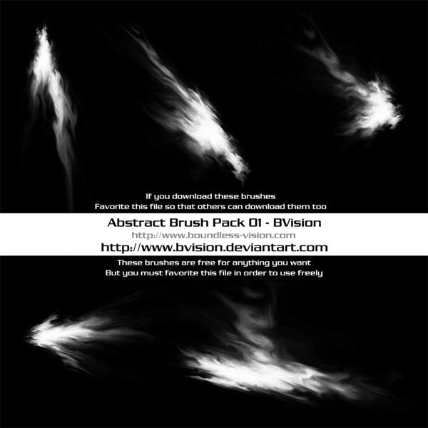 Abstract Brush Pack 01 by BVision photoshop resource collected by psd-dude.com from deviantart