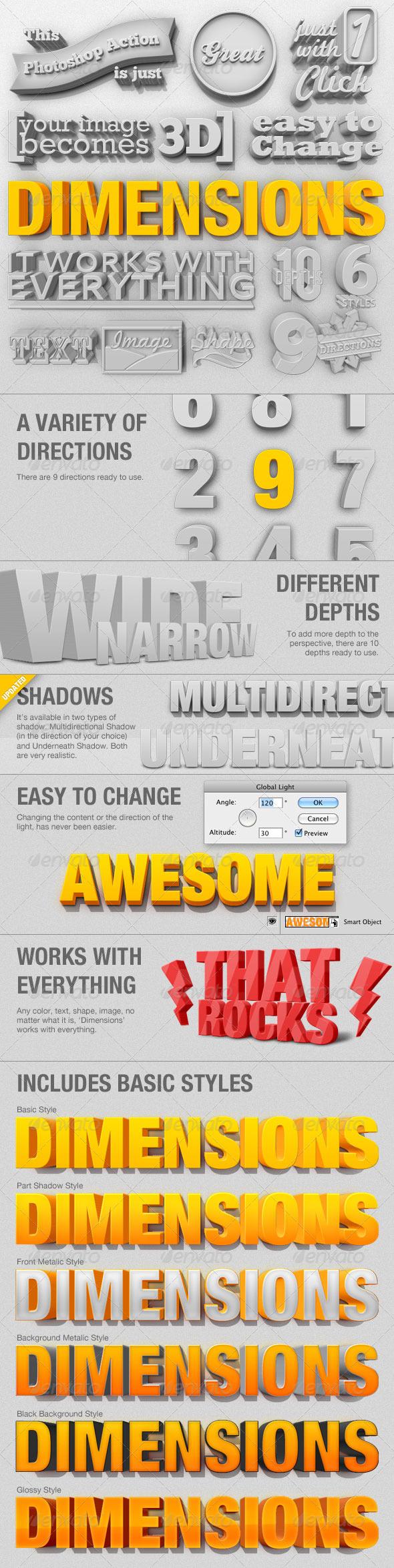3D Generator with Shadow Photoshop Action