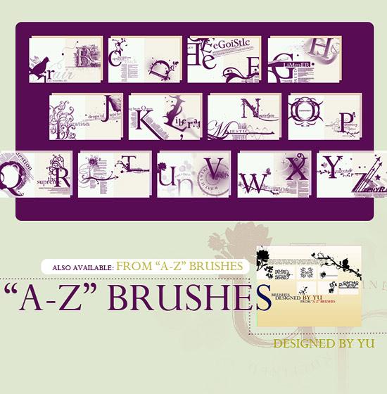 AZ brushes by yu-resource photoshop resource collected by psd-dude.com from deviantart