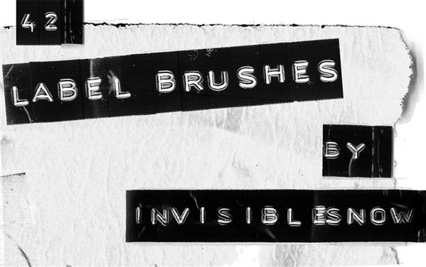 Label Brushes by InvisibleSnow photoshop resource collected by psd-dude.com from deviantart