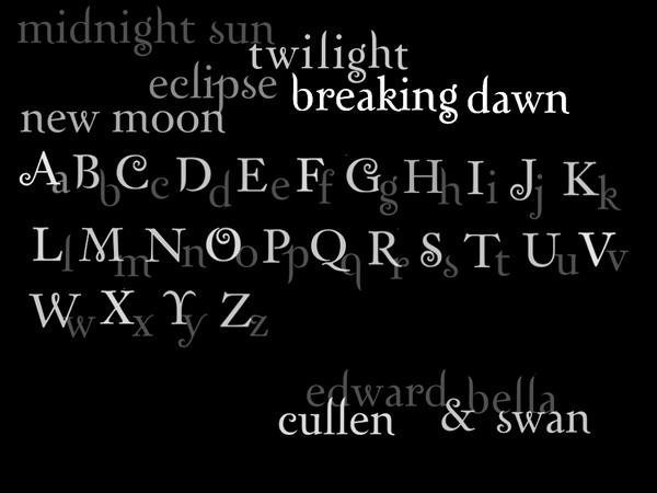 Twilight Font Brushes by laceface1011 photoshop resource collected by psd-dude.com from deviantart