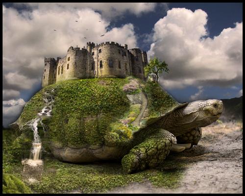 Castle Turtle by Heineken79 photoshop resource collected by psd-dude.com from deviantart