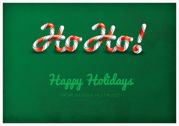 Candy cane text effect using Illustrator and Photoshop
