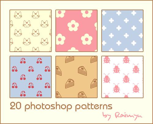 Patterns by Raimyu photoshop resource collected by psd-dude.com from deviantart