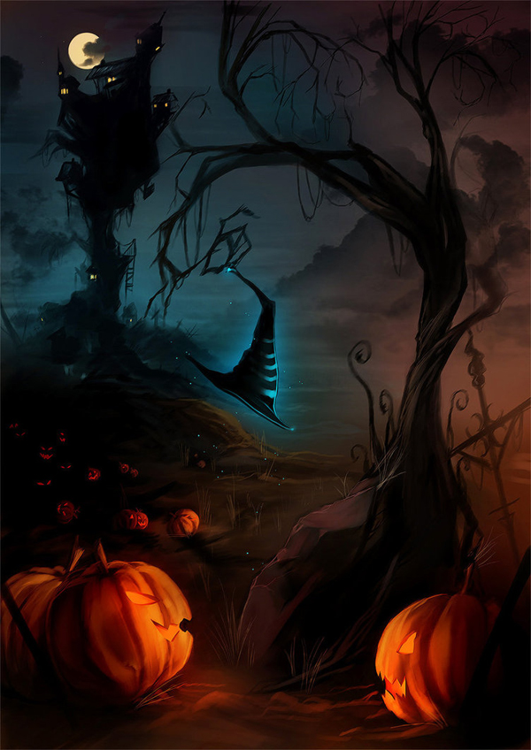 Happy Halloween by yaichino photoshop resource collected by psd-dude.com from deviantart