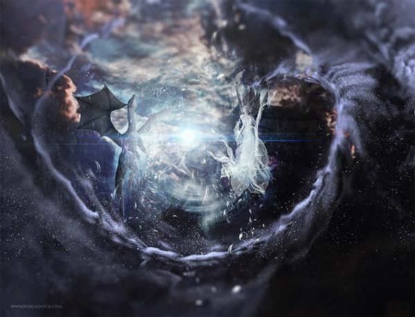 Space Encounter Photoshop Artwork