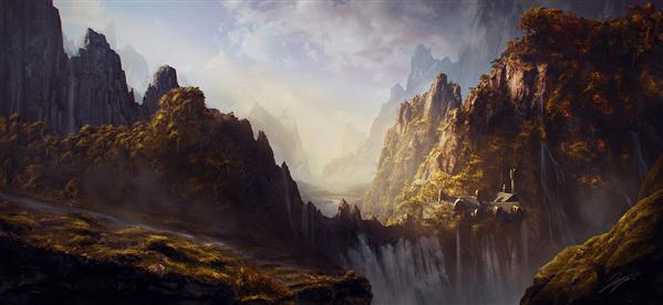 Hobbit Landscape Matte Painting