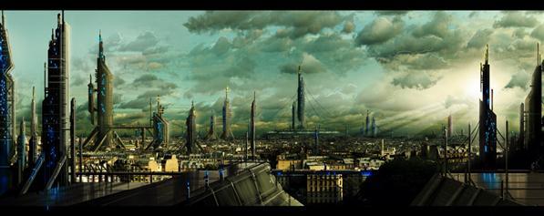 SciFi City Matte Painting Art