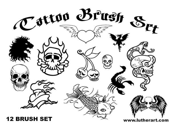 TATTOO
Brush Set by luther1000 photoshop resource collected by psd-dude.com from deviantart