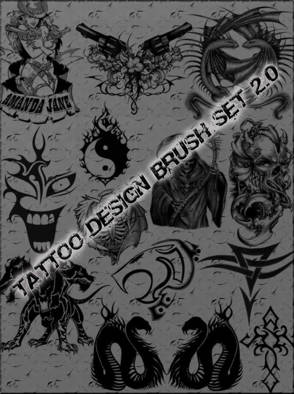 Tattoo
Design Brush Set 20 by schmitthrp photoshop resource collected by psd-dude.com from deviantart