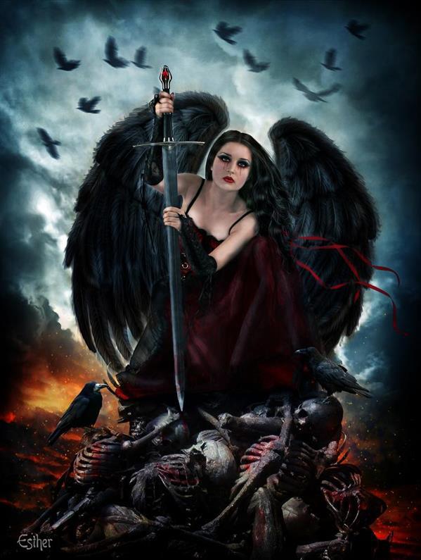 Avenging Angel Horror Photoshop Artwork