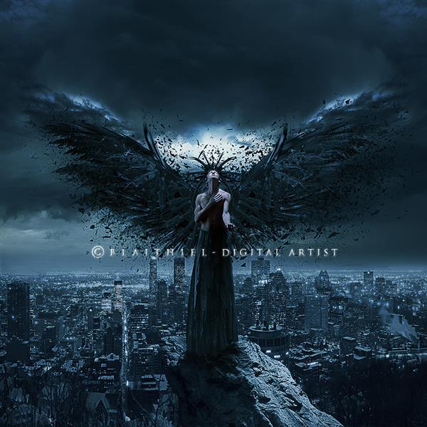 Dark Angel Disintegration Photoshop Manipulation