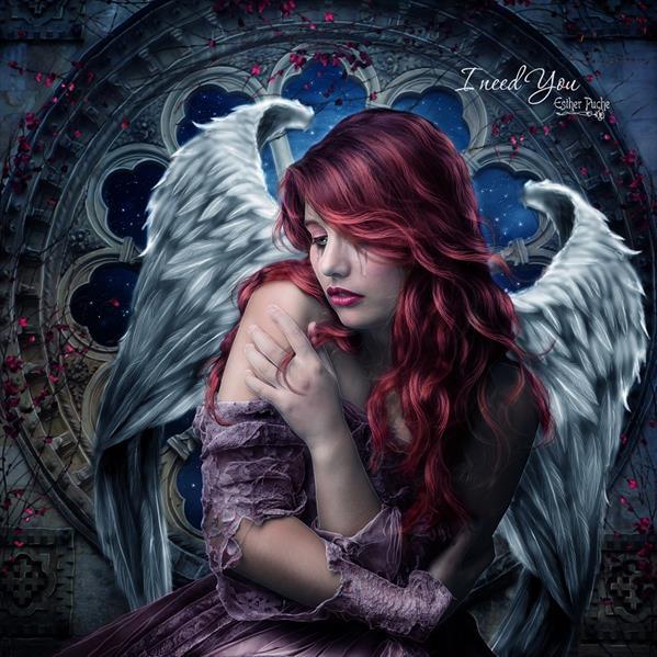 Sad Angel Photo Manipulation