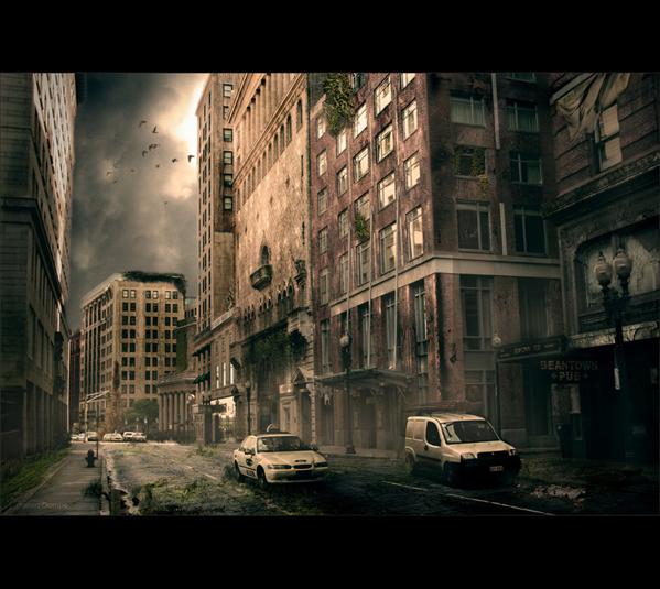 Post apocalyptic chicago by Pathogens photoshop resource collected by psd-dude.com from deviantart