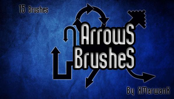 Arrows
 Brushes by XMarwanX photoshop resource collected by psd-dude.com from deviantart
