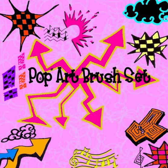Pop
 Art Brushes by circle--of--fire photoshop resource collected by psd-dude.com from deviantart