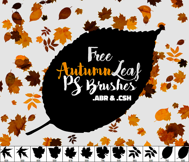 falling leaf brushes and shapes for photoshop