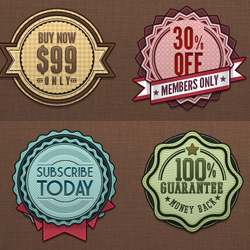 Badge and Label Vector Template with PSD File psd-dude.com Resources