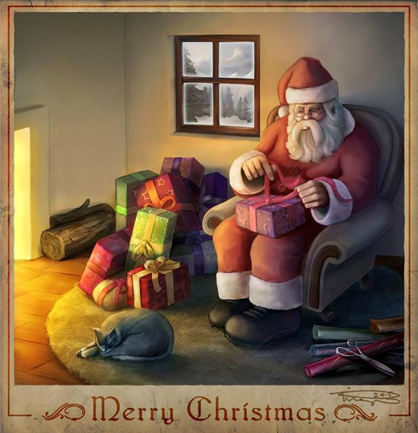 Merry
 Christmas by Grafik photoshop resource collected by psd-dude.com from deviantart