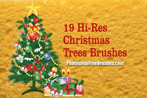 19
 Christmas Tree PS Brushes by fiftyfivepixels photoshop resource collected by psd-dude.com from deviantart