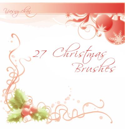 Christmas
 Brushes by Yasny-resources photoshop resource collected by psd-dude.com from deviantart