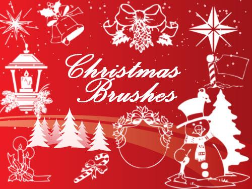 Christmas
 Brushes Vol1 by fiftyfivepixels photoshop resource collected by psd-dude.com from deviantart