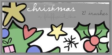 Christmas
 Brushes by fluffypinklana photoshop resource collected by psd-dude.com from deviantart