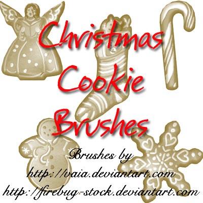 Christmas
 Cookie Brushes by firebug-stock photoshop resource collected by psd-dude.com from deviantart