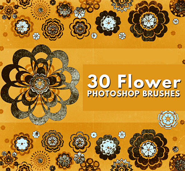 30 Flower Photoshop Brushes