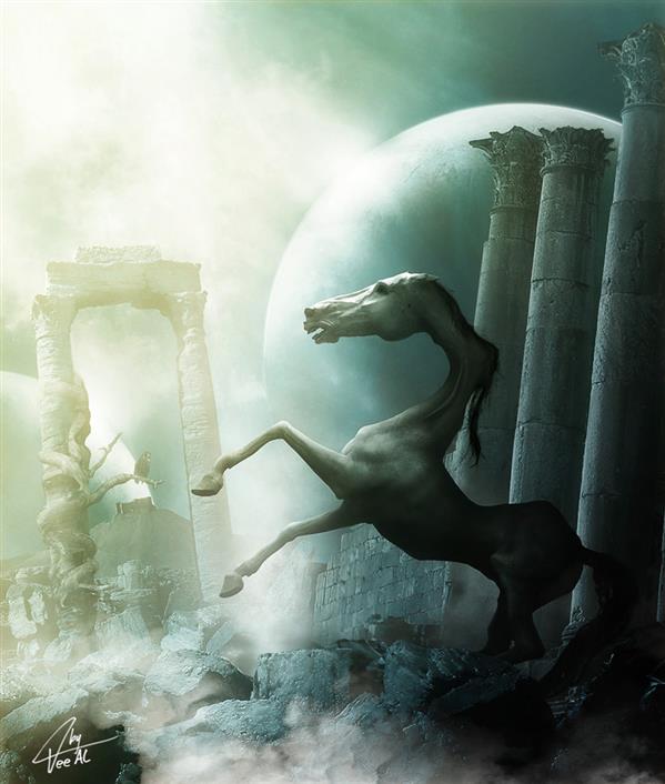 apocalypse horse by TeeAl photoshop resource collected by psd-dude.com from deviantart